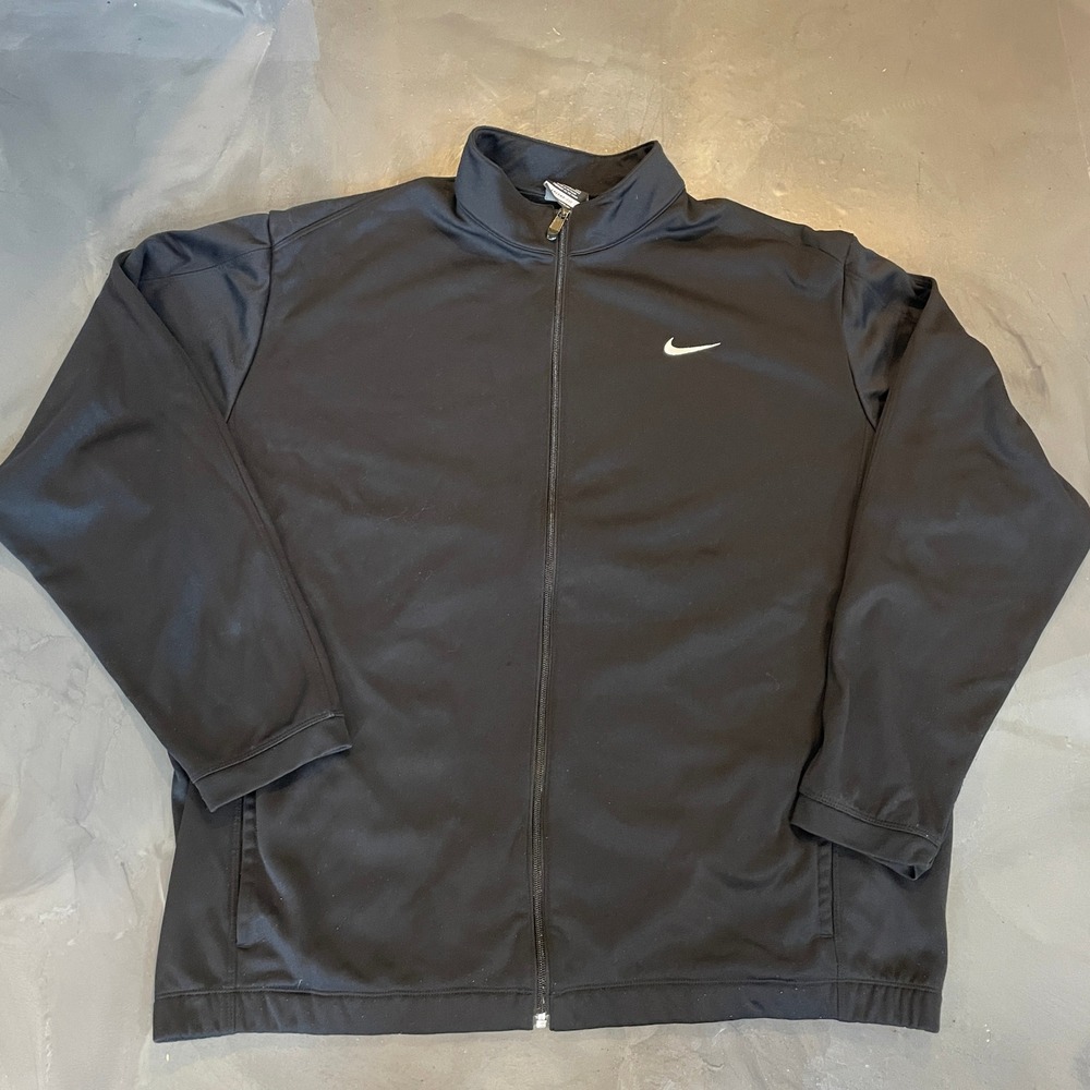 Nike Golf Tour Performance Therma-FIT Full Zip Jacket Black Mens XXL Mock Neck